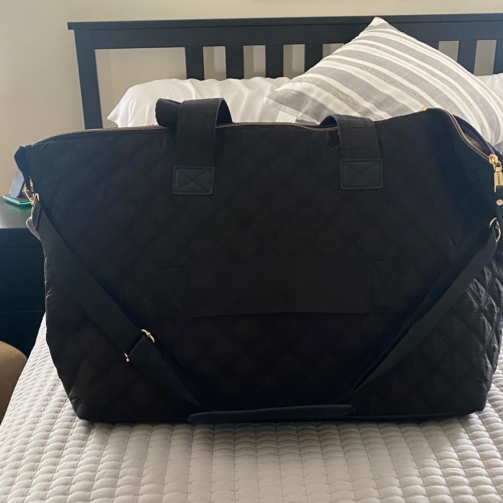 Joan & David Elegant Black Quilted Bag - Picture 2 of 5